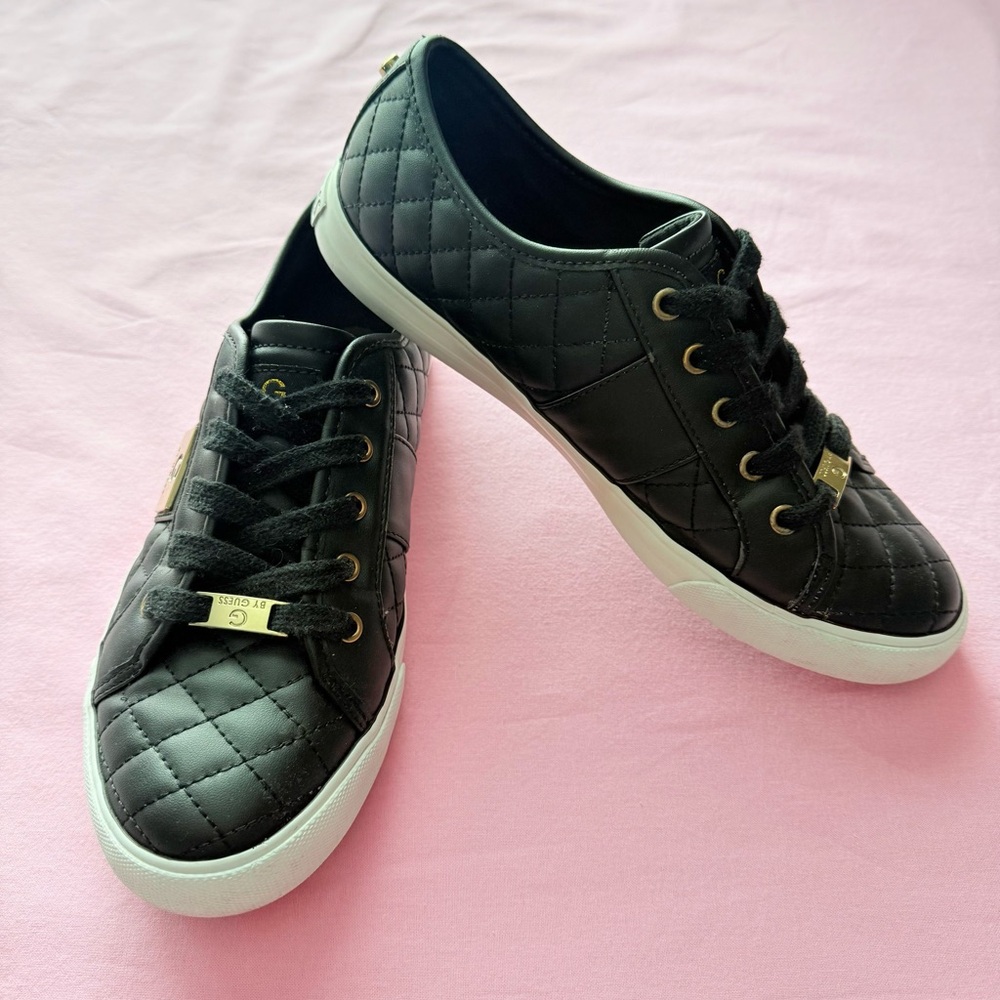 G by Guess Black Quilted Sneakers